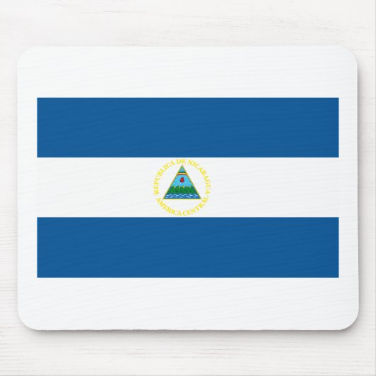Nicaragua Flag Mousepad Muismat (Voorkant)