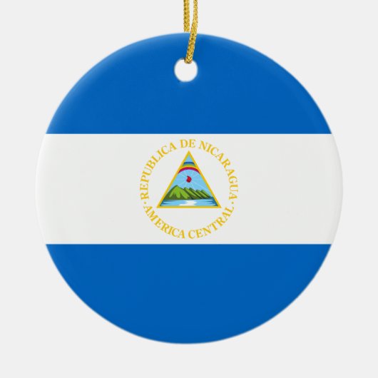 Nicaragua Flag Ornament (Voorkant)