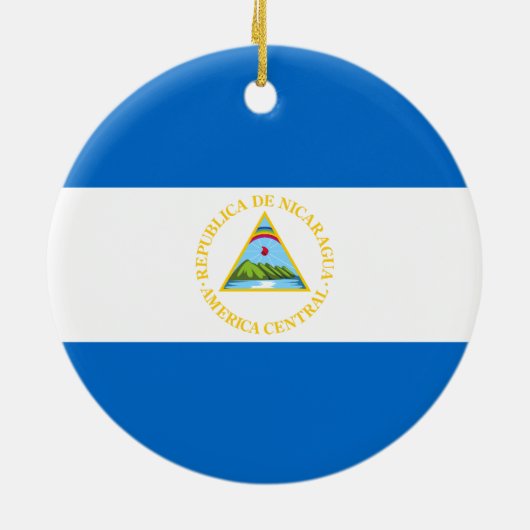 Nicaragua Flag Ornament (Achterkant)