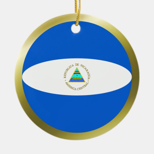 Nicaragua Flag Ornament (Voorkant)