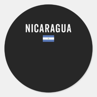 Nicaragua Flag - Patriottische vlag Ronde Sticker