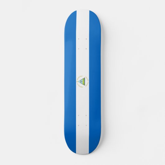 Nicaragua Flag Persoonlijk Skateboard (Voorkant)