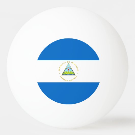 Nicaragua Flag Pingpongbal (Voorkant)