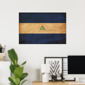 Nicaragua Flag Poster (Thuiskantoor)