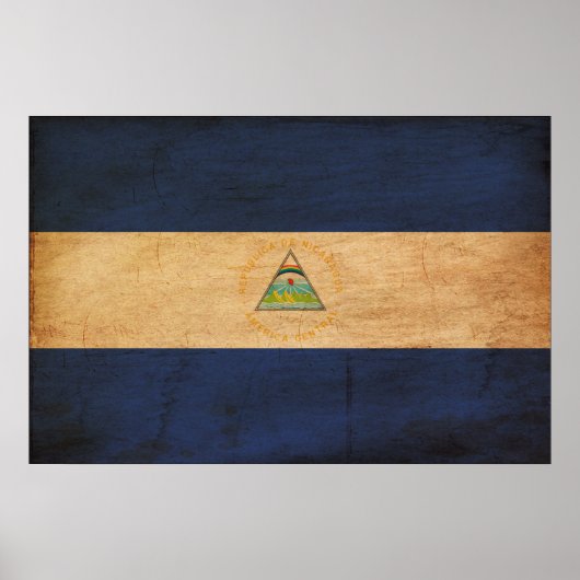 Nicaragua Flag Poster (Voorkant)