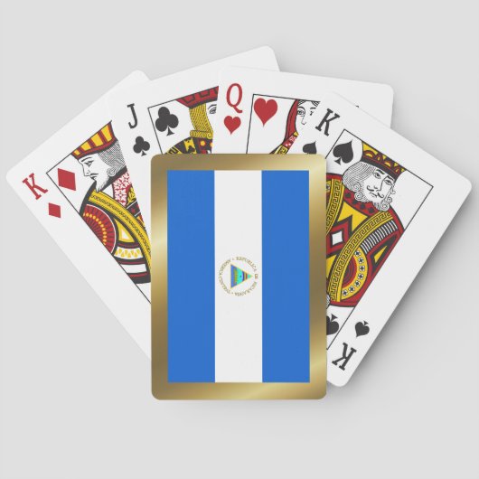 Nicaragua Flag Pplaykaarten Speelkaarten (Achterkant)