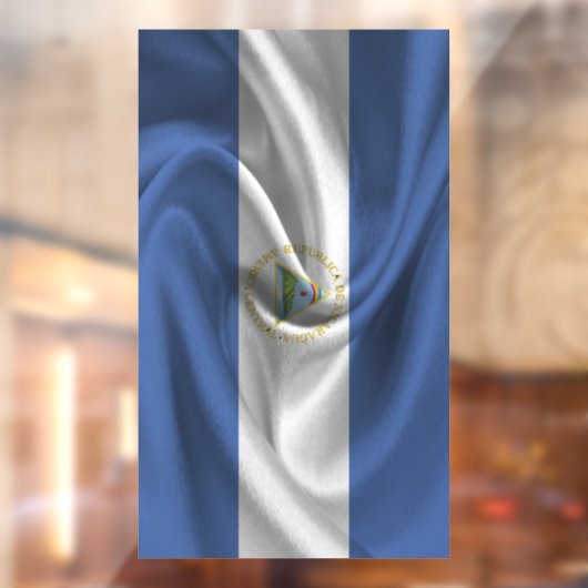 Nicaragua Flag Raamsticker (Vel 2)