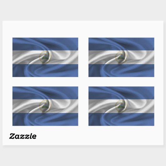 Nicaragua Flag Rechthoekige Sticker (Vel)