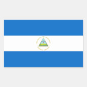 Nicaragua Flag Rechthoekige Sticker (Voorkant)