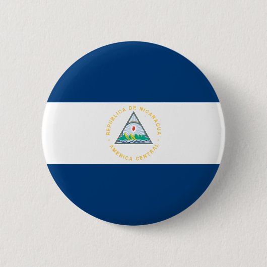 Nicaragua Flag Ronde Button 5,7 Cm (Voorkant)