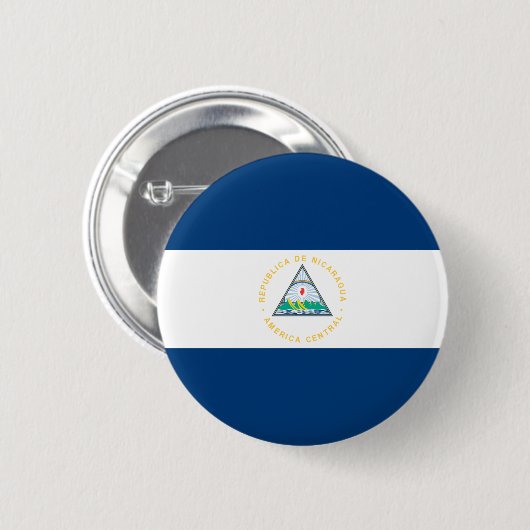Nicaragua Flag Ronde Button 5,7 Cm (Voorkant /achterkant)