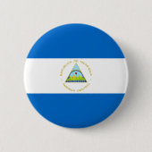 Nicaragua Flag Ronde Button 5,7 Cm (Voorkant)