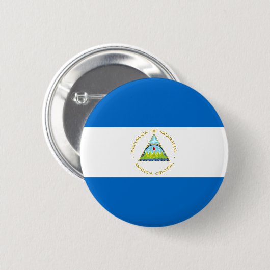 Nicaragua Flag Ronde Button 5,7 Cm (Voorkant /achterkant)