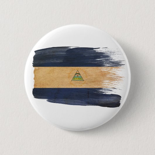 Nicaragua Flag Ronde Button 5,7 Cm (Voorkant)