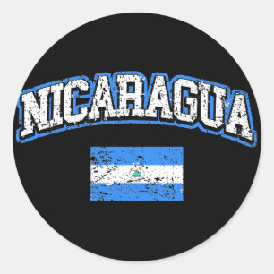 Nicaragua Flag Ronde Sticker