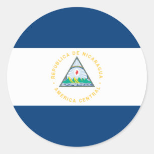 Nicaragua Flag Ronde Sticker