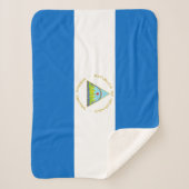 Nicaragua Flag Sherpa Deken (Voorkant)