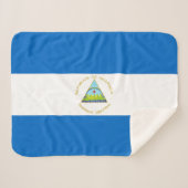 Nicaragua Flag Sherpa Deken (Voorkant (horizontaal))