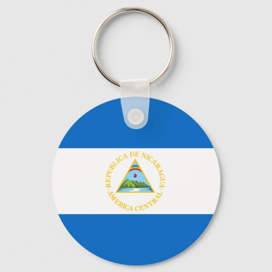 Nicaragua Flag Sleutelhanger (Voorkant)