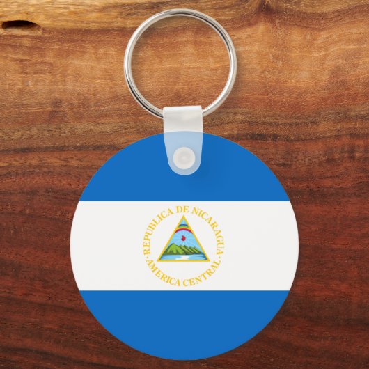 Nicaragua Flag Sleutelhanger (Voorkant)
