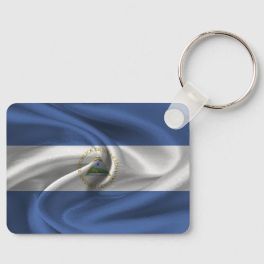 Nicaragua Flag Sleutelhanger (Voorkant)