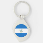 Nicaragua Flag Sleutelhanger (Voorkant)