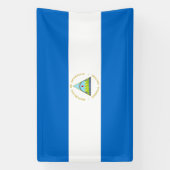Nicaragua Flag Spandoek (Verticaal)