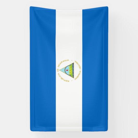 Nicaragua Flag Spandoek (Verticaal)