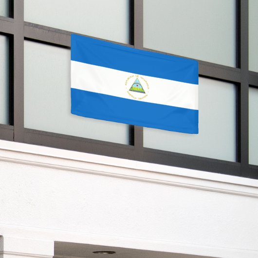 Nicaragua Flag Spandoek (Buitenkant Gebouw)