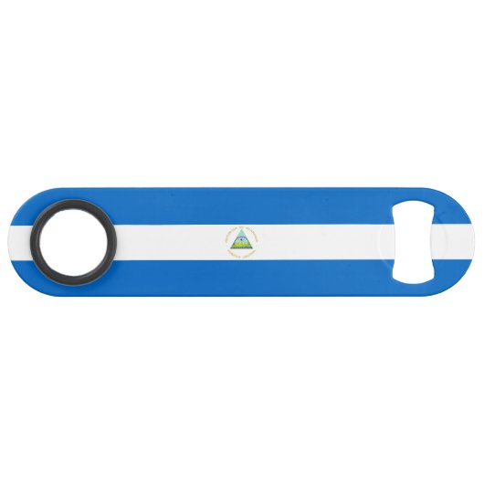 Nicaragua Flag Speed Flessenopener (Voorkant (Horizontaal))