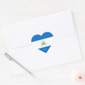 Nicaragua Flag Splendid Patriotic Hart Sticker (Envelop)