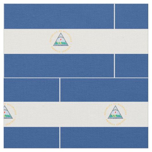 Nicaragua Flag Stof (Close Up)