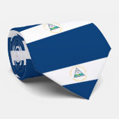 Nicaragua Flag Stropdas (Opgerold)