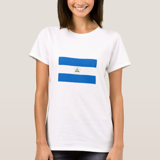 Nicaragua Flag T-shirt (Voorkant)