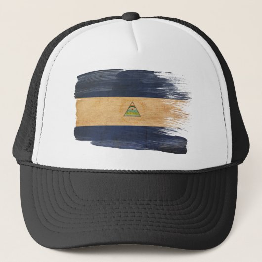 Nicaragua Flag Trucker Hat Trucker Pet (Voorkant)