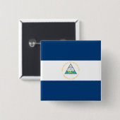 Nicaragua Flag Vierkante Button 5,1 Cm (Voorkant /achterkant)
