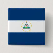 Nicaragua Flag Vierkante Button 5,1 Cm (Voorkant)