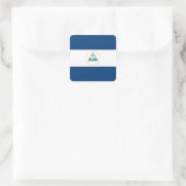 Nicaragua Flag Vierkante Sticker (Tas)