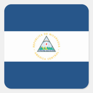 Nicaragua Flag Vierkante Sticker