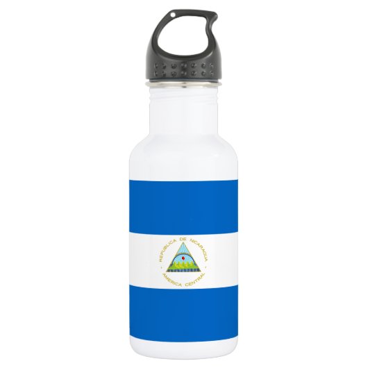 Nicaragua Flag Waterfles (Voorkant)