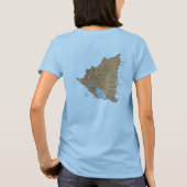 Nicaragua Flag x Map T-Shirt (Achterkant)