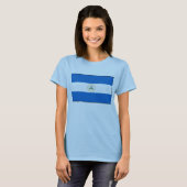 Nicaragua Flag x Map T-Shirt (Voorkant volledig)