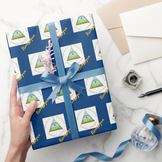 Nicaragua inpakpapier, Nicaraguaanse vlag Patriots Cadeaupapier (Geschenken)
