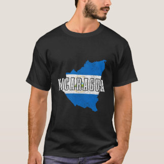 Nicaragua Kaart Trots Nicaraguaanse Vlag Nica T-shirt