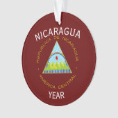 Nicaragua Kerstmis Acrylversiering Ornament (voorkant)