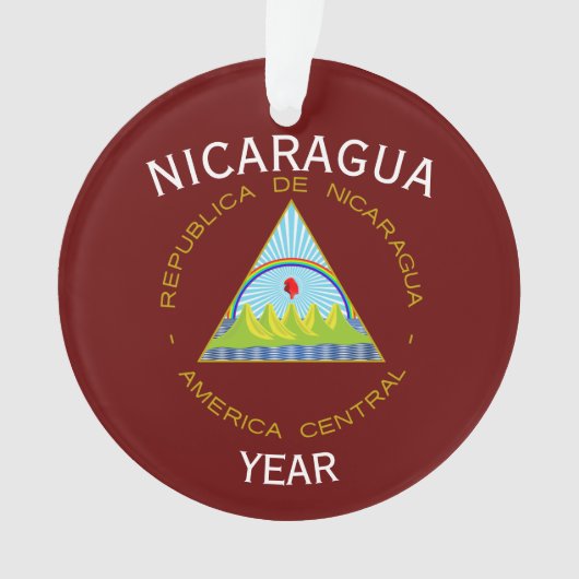 Nicaragua Kerstmis Acrylversiering Ornament (voorkant)