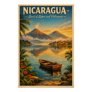 NICARAGUA – Land van meren en vulkanen Perfect Poster