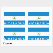 nicaragua - land - vlag - naam rechthoekige sticker (Vel)