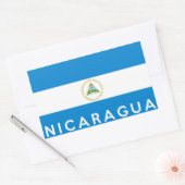 nicaragua - land - vlag - naam rechthoekige sticker (Envelop)
