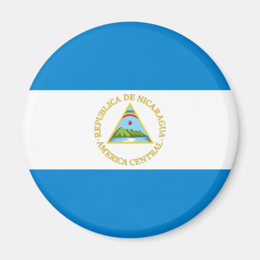 Nicaragua land vlag natie symbool magneet (Voorkant)